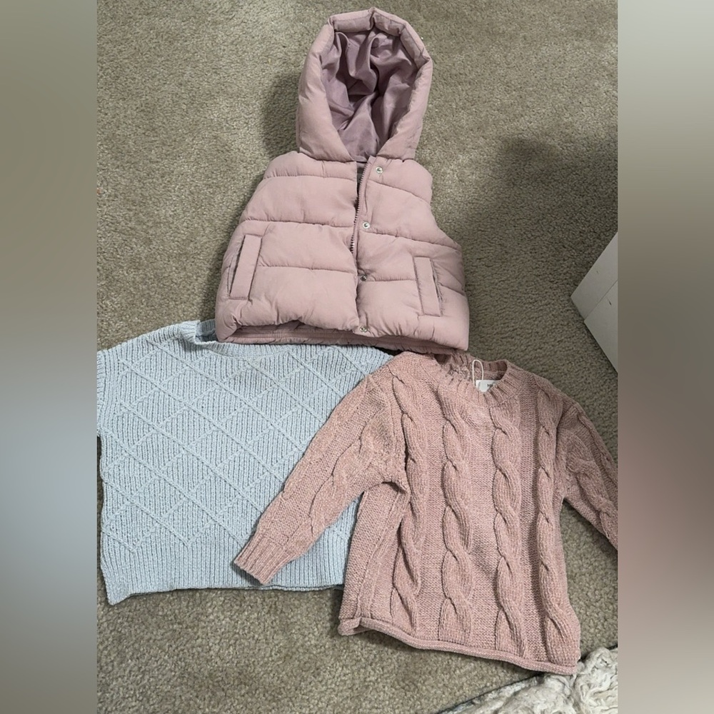 Mango 2 Sweaters and Puff Coat Bundle